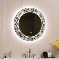 ОГЛЕДАЛО БРЪШ С LED ОСВЕТЛЕНИЕ И НАГРЕВАТЕЛ 80/80/80 СМ - Тренд
