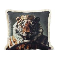 TIGER VELVET ДЕКО ВЪЗГЛАВНИЦА С ЦИП 43X43СМ - 