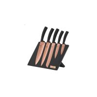 ROSE GOLD КОМПЛЕКТ НОЖОВЕ С МАГНИТНА СТОЙКА 6 ЧАСТИ - 