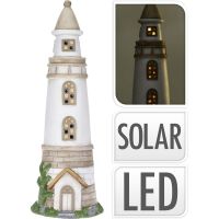 LIGHTHOUSE СТАТУЕТКА СОЛАРЕН МОРСКИ ФАР 25/24.5/71.5 СМ - Летни акценти
