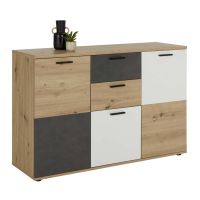 КОМОД СОФИЯ С 3 ВРАТИ И 2 ЧЕКМЕДЖЕТА 126.6/40/85.3 СМ - 