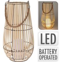 LED ФЕНЕР OT БАМБУК 23/42 СМ - Фенери за свещи