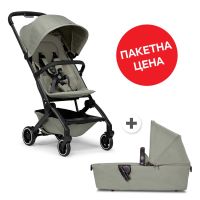 КОМПЛЕКТ БЕБЕШКА ЛЯТНА КОЛИЧКА + КОШ ЗА НОВОРОДЕНО - 