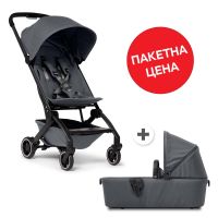 КОМПЛЕКТ БЕБЕШКА ЛЯТНА КОЛИЧКА + КОШ ЗА НОВОРОДЕНО - 