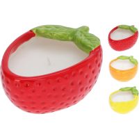 TUTTI FRUTTI АРОМАТНА СВЕЩ ЯГОДА/ПОРТОКАЛ/ЛИМОН 13.5/9/6 СМ - 