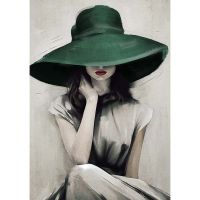 GREEN HAT КАРТИНА КАНАВА 70/100 CM - 