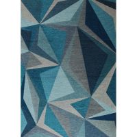 ALMINA GEOMETRIC BLUE ДЕКО КИЛИМ СИН 120/170 - Настилки