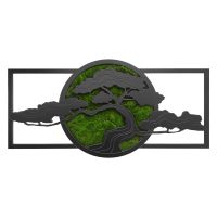 GREEN DECO BONSAI ДЕКОРАЦИЯ ЗА СТЕНА С ДЕКОРАТИВЕН МЪХ 100/50 СМ - 