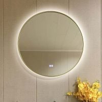 ОГЛЕДАЛО БРЪШ С LED ОСВЕТЛЕНИЕ И НАГРЕВАТЕЛ 80/80/80 СМ - Тренд
