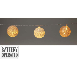 RAFFIA BALLS SHINY LED КОЛЕДНИ ЛАМПИЧКИ — Aiko XXXL ️