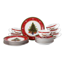 XMAS HR HAPPY WINTERTIME КОМБИНИРАН СЕРВИЗ ЗА КАФЕ 18 ЧАСТИ
