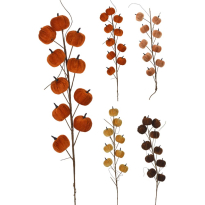 AUTUMN ИЗКУСТВЕНО КЛОНЧЕ С ТИКВИ 71 СМ АСОРТИ