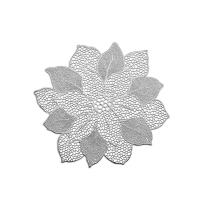 FLOWER СРЕБЪРНА ПОДЛОЖКА ЗА СЕРВИРАНЕ 49/47 СМ