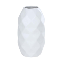 GEOMETRIC WHITE РЪЧНО ИЗРАБОТЕНА ВАЗА 30 СМ