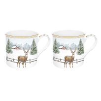 XMAS WHITE FOREST ЧАШИ 300МЛ 2 БР СЕТ
