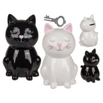 CAT КЕРАМИЧНА КАСИЧКА С КЛЮЧ КОТКА 11/10/16.2 СМ АСОРТИ