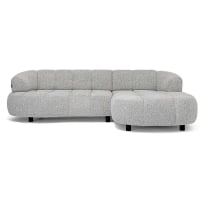 СИВА ЪГЛОВА ХОЛНА ГАРНИТУРА ВЕЛПА С ЛЯВ ПОДЛАКЪТНИК, ЕЛЕКТРИЧЕСКА РЕКЛАЙН ФУНКЦИЯ 284/183/79 СМ