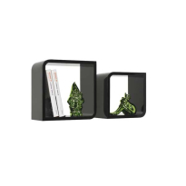 СЕТ 2 ЧЕРНИ ЕТАЖЕРКИ ЗА СТЕНА