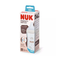 NUK PM СТЪКЛЕНО ШИШЕ M 230 МЛ 0-6 М