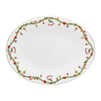 XMAS HR NORA CHRISTMAS ПЛАТО ОВАЛ ЗА СЕРВИРАНЕ 36СМ