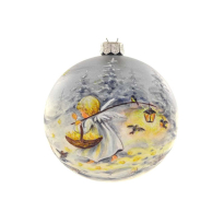 РЪЧНО РИСУВАНА КОЛЕДНА ТОПКА 10 СМ